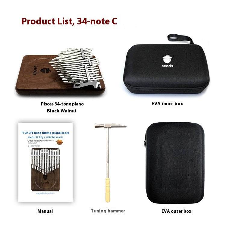 Double-layer Chromatic Kalimba - 24 and 34 keys