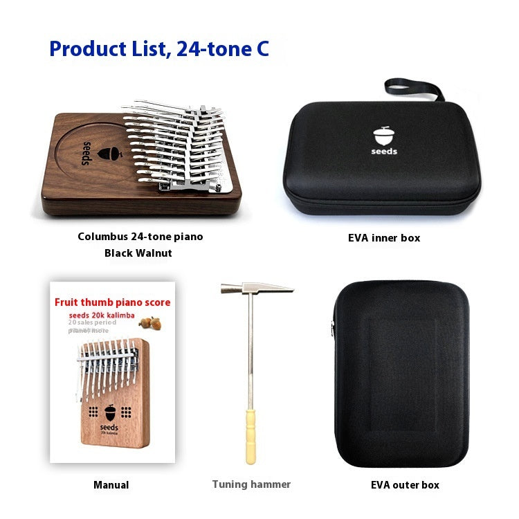 Double-layer Chromatic Kalimba - 24 and 34 keys